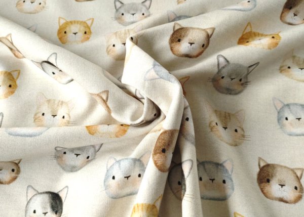 Carlo Hilco French Terry brushed with cat heads